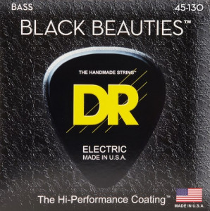 DR BKB5-130 - BLACK BEAUTIES™ - струны для 5-струнной бас-гитары, чёрное покрытие, нержавеющая сталь, 45 - 130