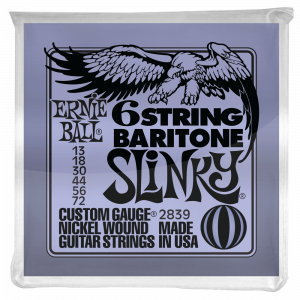 Струны для электрогитары Ernie Ball 2839 Baritone Slinky 13-72