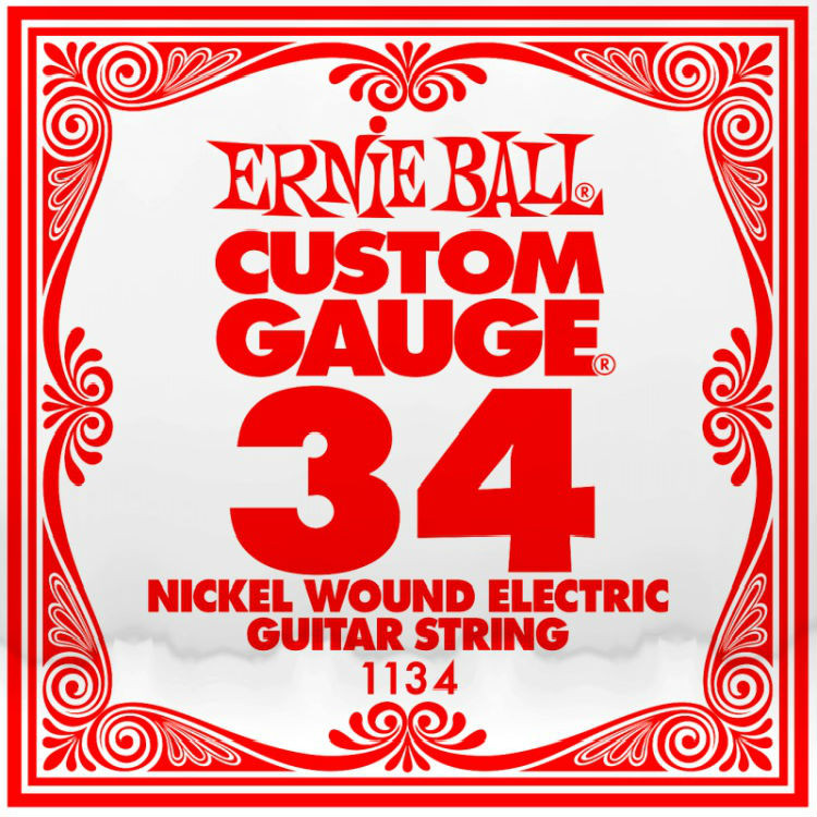 ​Одиночная струна для электрогитары Ernie Ball 1134, Nickel Wound​, 34