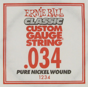 Ernie Ball 1234 струна для электро и акустических гитар, калибр .034