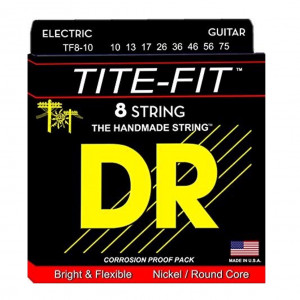 DR TF8-10 Tite-Fit Nickel Plated Electric 10-75 струны для электрогитары