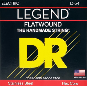 DR FL-13 LEGEND™ струны для электрогитары с плоской обмоткой 13 - 54