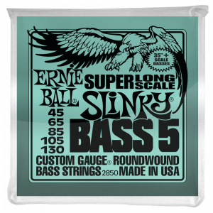 Струны для бас-гитары Ernie Ball 2850 Super Long Scale Slinky 5-string Nickel Wound Bass 45-130