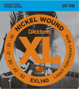 Струны для электрогитары D'Addario 10-52 EXL140 Light Top Heavy Bottom Nickel Wound