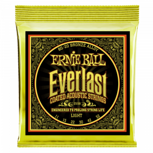 Струны для акустической гитары Ernie Ball 11-52 2558 Everlast Light Coated 80/20 Bronze