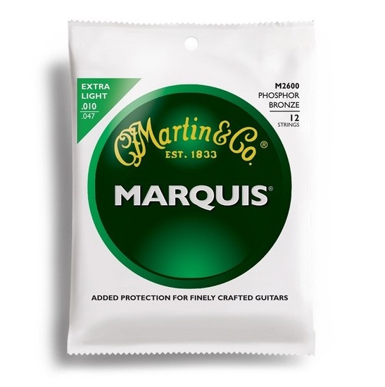 Martin M2600 Marquis 92/8 Phosphor Bronze Extra Light 12 String струны для акустической гитары 10-47 (41M2600)