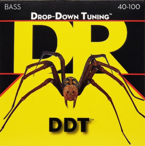 DR DDT-40 - DDT™ - струны для 4-струнной бас-гитары, пониженный строй, нержавеющая сталь, 40 - 100
