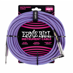 Кабель инструментальный Ernie Ball 6069 прямой-угловой 7,62 м, фиолетовый
