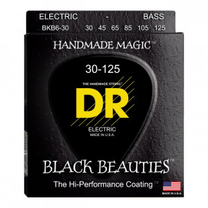 DR Strings BKB6-30 Black Beauties Black Coated Bass 30-125 струны для бас-гитары