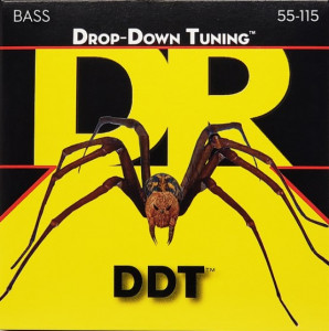 DR DDT-55 - DDT™ - струны для 4-струнной бас-гитары, пониженный строй, нержавеющая сталь, 55 - 115