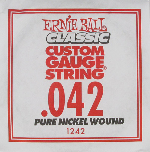 Ernie Ball 1242 струна для электро и акустических гитар, калибр .042