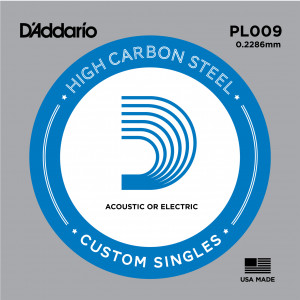 Одиночная струна для электро или акустической гитары D'Addario PL009