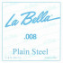 Одиночная струна La Bella PS008 plain steel для электро или акустической гитары