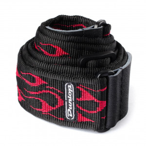 Dunlop D38-11RD Flambe Red 2" ремень гитарный