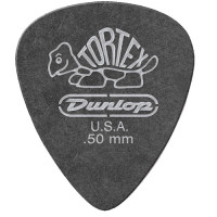 Dunlop 488P.50 Tortex® Pitch Black Standard упаковка черных медиаторов 0.5мм, (12шт.)