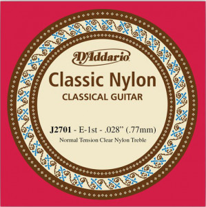 Одиночная струна для классической гитары D'Addario J2701 Nylon 1 E/ми