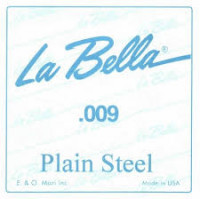 Одиночная струна La Bella PS009 plain steel для электро или акустической гитары