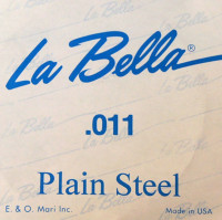 Одиночная струна La Bella PS011 plain steel для электро или акустической гитары
