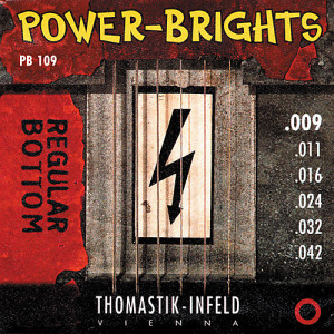 Струны для электрогитары Thomastik PB109 9-42 Power-Brights Regular Bottom