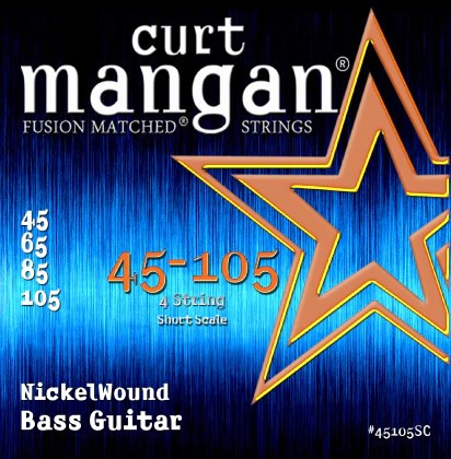 Струны для бас-гитары Curt Mangan Nickel Wound Bass Strings 45-105