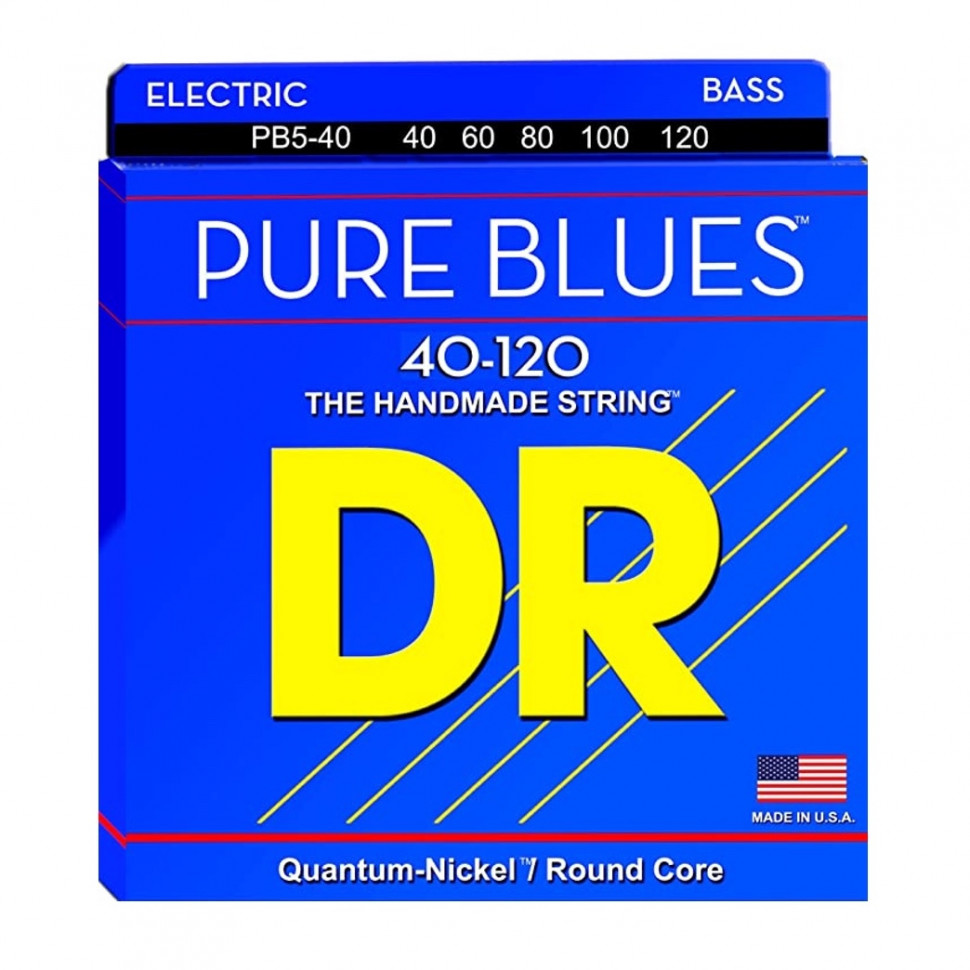 DR PB5-40 Pure Blues Quantum-Nickel 40-120 струны для бас-гитары