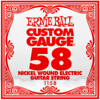 ​Одиночная струна для электрогитары Ernie Ball 1158, Nickel Wound, 58