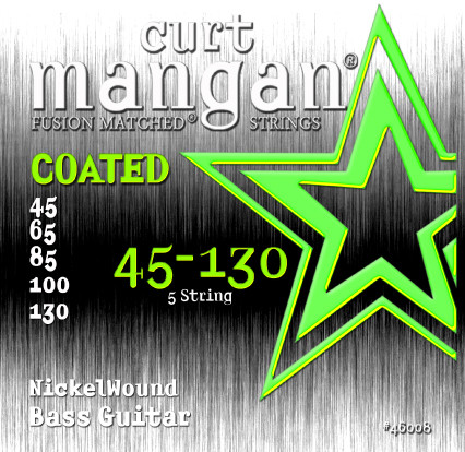​Струны для бас-гитары Curt Mangan Nickel Wound Coated Bass Strings 45-130