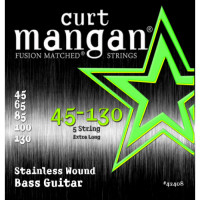 Струны для бас-гитары Curt Mangan Stainless Wound Bass Strings 45-130​