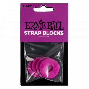 Ernie Ball 5618 Strap Blocks Purple стреплоки фиксаторы ремня, 4 шт., фиолетовые