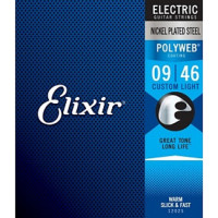 Струны для электрогитары Elixir 12025 Polyweb Custom Light 9-46