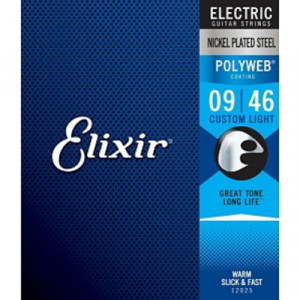 Струны для электрогитары Elixir 12025 Polyweb Custom Light 9-46