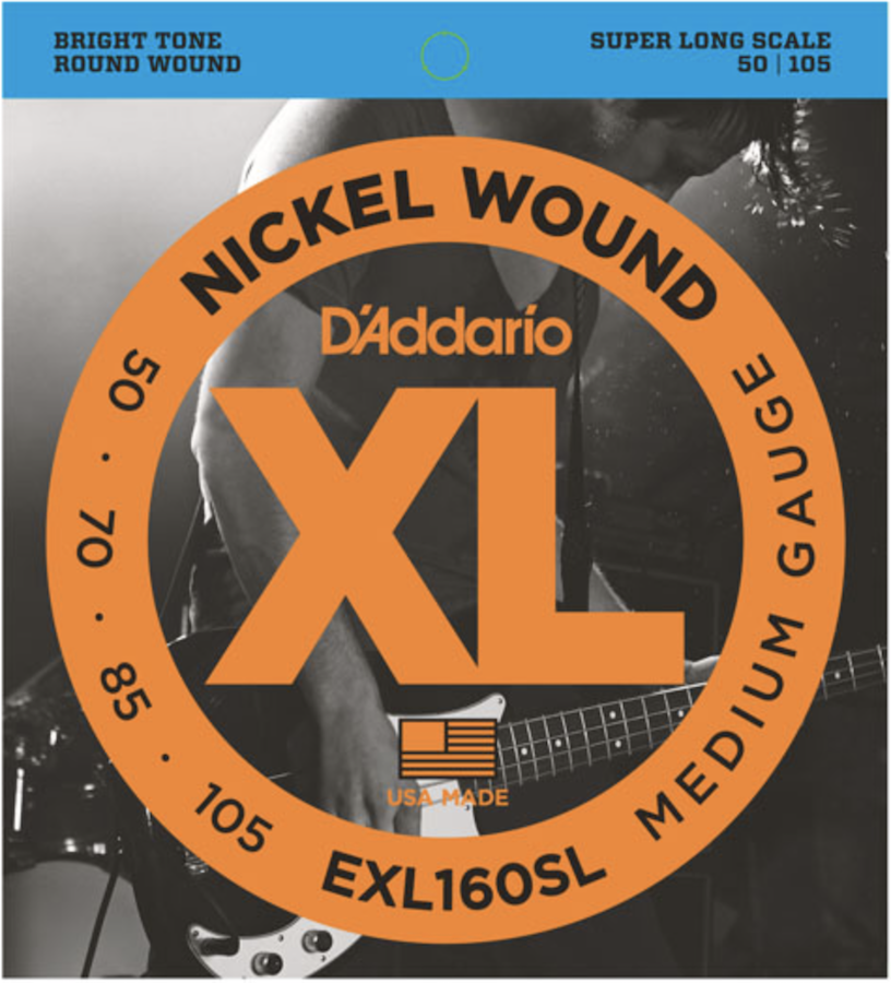 ​Струны для бас-гитары D'Addario EXL160SL Nickel Wound ​Medium Super Long Scale ​50-105