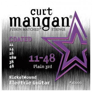 ​Струны для электрогитары Curt Mangan Coated Nickel Wound Electric 11-48 16006