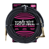 Кабель инструментальный Ernie Ball 6086 прямой-угловой 5,49 м, черный