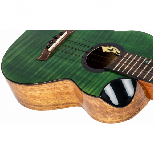 Flight Comet Tenor EQ-A Green укулеле тенор с активным звукоснимателем