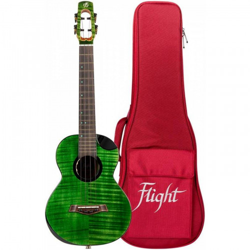 Flight Comet Tenor EQ-A Green укулеле тенор с активным звукоснимателем