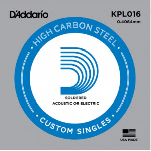 D'Addario KPL016 - Plain Steel одиночная струна .016