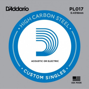 D'Addario KPL017 - Plain Steel одиночная струна .017