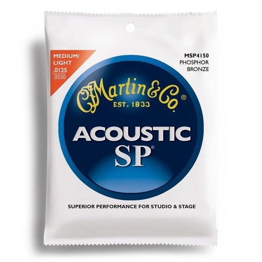 Martin MSP4150 SP 92/8 Phosphor Bronze Light/Medium струны для акустической гитары 12,5-55