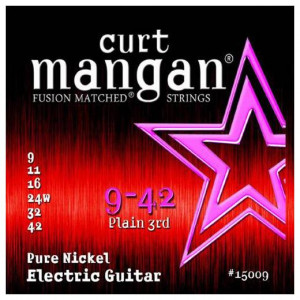 ​Струны для электрогитары Curt Mangan Pure Nickel Wound Electric 11-52 15511