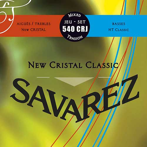 Savarez 540CRJ New Cristal Classic Red Blue medium-high tension струны для классической гитары, нейлон