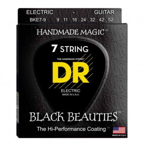 DR BKE7-9 Black Beauties Black Coated Electric 9-52 струны для электрогитары