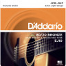 D'Addario EJ10 80/20 Bronze Acoustic Extra Light, 10-47 струны для акустической гитары