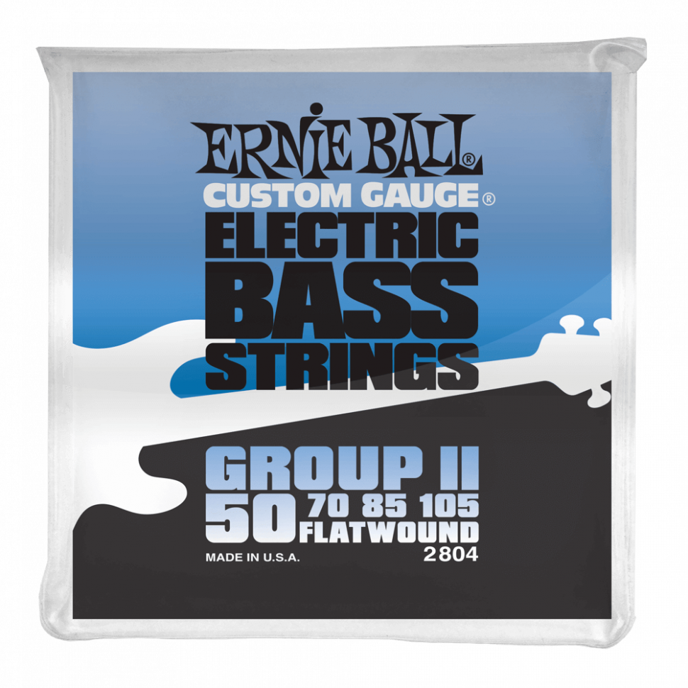 Струны для бас-гитары Ernie Ball 2804 Flat Wound Bass Group II 50-105