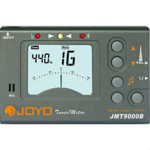 Joyo JMT-9000B тюнер метроном хроматический, гитара, бас, скрипка, темп 30-250, с прищепкой