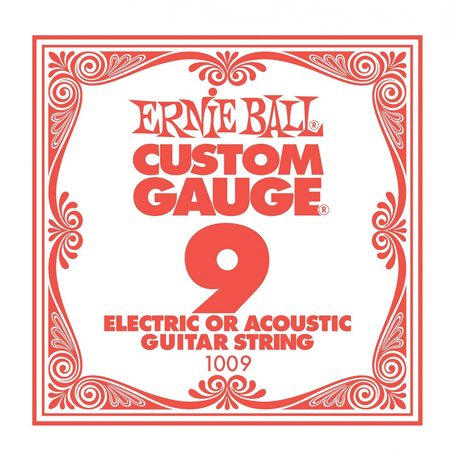 Одиночная струна для электро и акустической гитары Ernie Ball 09 1009