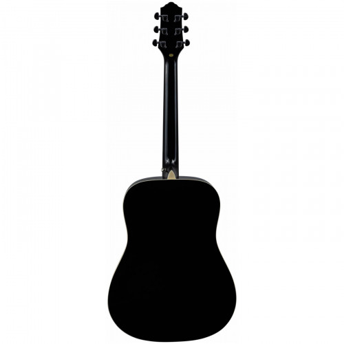 Flight AD-200 BK акустическая гитара, цвет черный, скос под правую руку