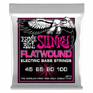 Струны для бас-гитары Ernie Ball 2814 Super Slinky Flatwound, 45-100