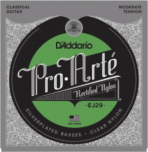 D'Addario EJ29 Pro-Arté Rectified Trebles, Moderate Tension струны для классической гитары