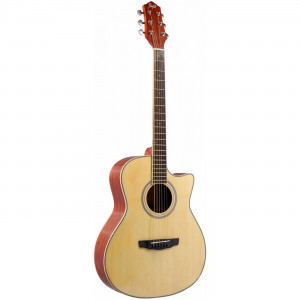 Flight AG-210C NA акустическая гитара, цвет натуральный, скос под правую руку